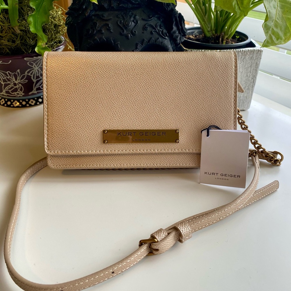 Kurt Geiger London RICHMOND MINI GOLD Crossbody Bag.   NWT